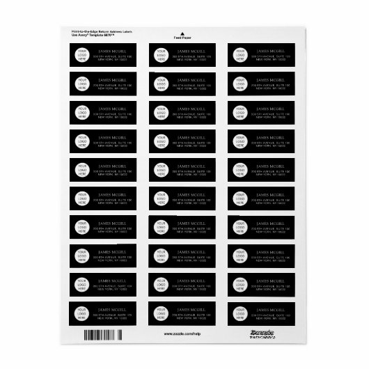 Moderne minimalist Voeg uw retouradres toe aan uw Etiket (Full Sheet)