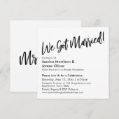 Moderne minimalist voor handschrift, we zijn getro kaart (Voorkant / Achterkant)