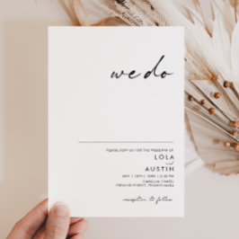 Moderne minimalist we wedden kaart