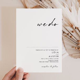 Moderne minimalist we wedden kaart