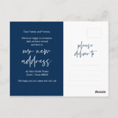 Moderne minimalist, we zijn verhuisd, aankondiging briefkaart (Achterkant)