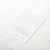 Moderne Minimalist | Zilveren Bruiloft Echt Folie Uitnodiging (Gedraaid)