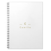 Moderne minimalistisch monogram Initiaal Notitieboek (Voorkant)