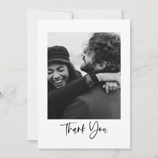 Moderne, minimalistisch script Typografie Weduwfot Bedankkaart (Voorkant)