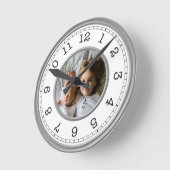 Moderne Minimalistisch van de Foto van de douane Ronde Klok (Hoek)