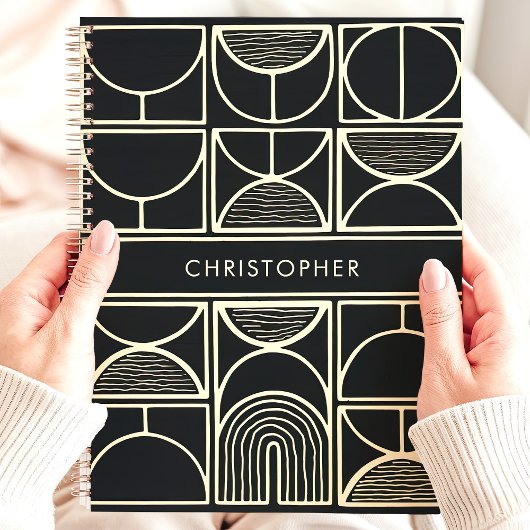 Moderne minimalistisch voor zwart en goud planner