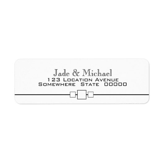 Moderne minimalistisch voor zwart-wit etiket (Voorkant)