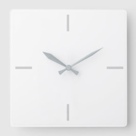 Moderne minimalistisch wit en grijs vierkante klok