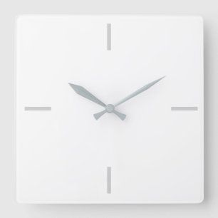 Moderne minimalistisch wit en grijs vierkante klok