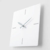 Moderne minimalistisch wit en grijs vierkante klok (Hoek)