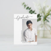 Moderne minimalistische 1 aankondiging van het Fot Briefkaart (Staand voorkant)