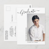 Moderne minimalistische 1 aankondiging van het Fot Briefkaart (Voorkant / Achterkant)