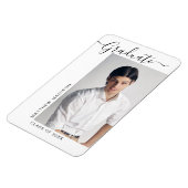 Moderne minimalistische 1-foto-Afstudeerder aankon Magneet (Linkerzijde)