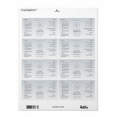 Moderne minimalistische 1 OZ Skincare Bottle Label (Full Sheet)