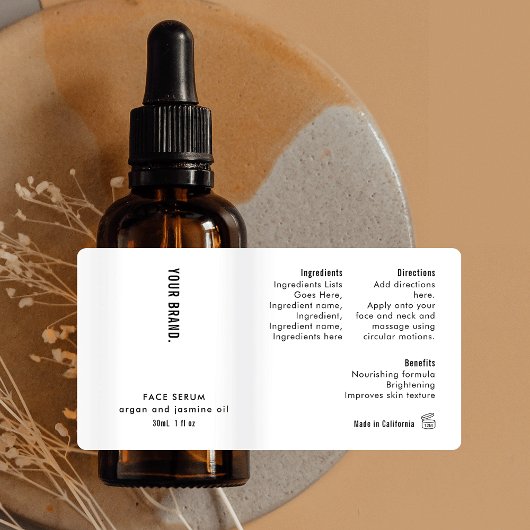 Moderne minimalistische 1oz 30ml Cosmetische Fles  Etiket