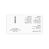 Moderne minimalistische 1oz 30ml Cosmetische Fles  Etiket (Voorkant)