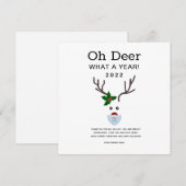 Moderne minimalistische 2022-zakelijke Logo kerst Feestdagenkaart (Voorkant / Achterkant)