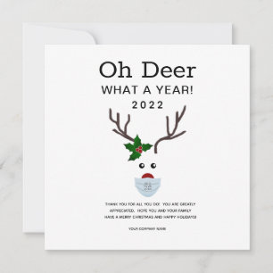 Moderne minimalistische 2022-zakelijke Logo kerst Feestdagenkaart