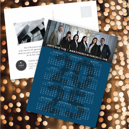 Moderne minimalistische 2023-kalender - Nieuwjaars Feestdagenkaart