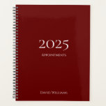 Moderne minimalistische 2024 Rode Afsprakenplanner Planner<br><div class="desc">2024 Moderne rood-witte afspraakenplanner met een eenvoudig ontwerp. Met minimalistische witte typografie belettering,  kunt u uw eigen informatie toevoegen. Een professionele organisator om je op het goede spoor te houden.</div>