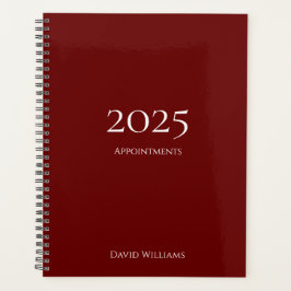 Moderne minimalistische 2024 Rode Afsprakenplanner Planner