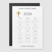 Moderne Minimalistische 2026 Agenda Magneet (Voorkant / Achterkant)