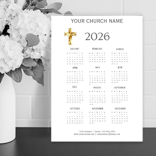 Moderne Minimalistische 2026 Agenda Magneet