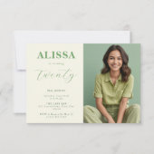 Moderne minimalistische 20e verjaardag kaart (Voorkant)