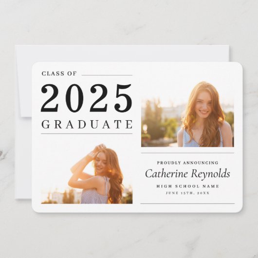 Moderne minimalistische 2 aankondiging van Afstude (Voorkant)