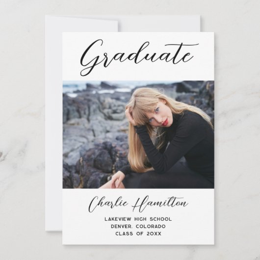 Moderne minimalistische 2 aankondiging van Afstude (Voorkant)