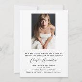 Moderne minimalistische 2 aankondiging van Afstude (Achterkant)