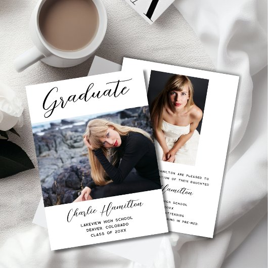 Moderne minimalistische 2 aankondiging van Afstude