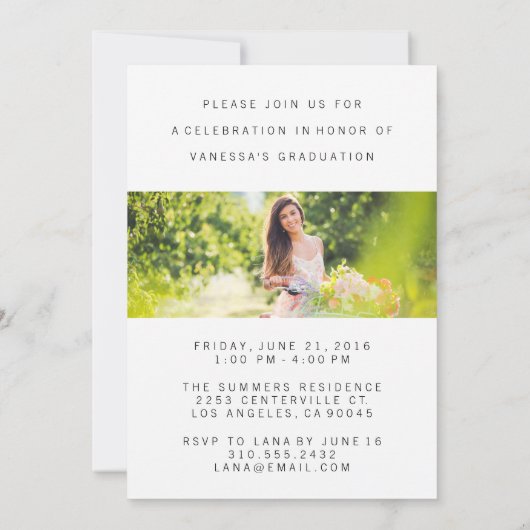 Moderne minimalistische 2 aankondiging van Afstude (Achterkant)