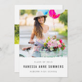 Moderne minimalistische 2 aankondiging van Afstude (Voorkant / Achterkant)