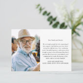 Moderne minimalistische 2-foto aangepaste herdenki bedankkaart (Staand voorkant)