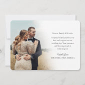 Moderne minimalistische 2 foto bruiloft dank u kaa (Achterkant)