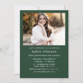 Moderne minimalistische 2 FOTO-graduatiepartij Kaart (Achterkant)