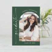 Moderne minimalistische 2 FOTO-graduatiepartij Kaart (Staand voorkant)