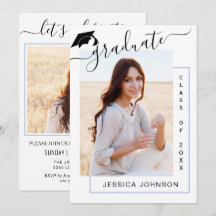 Moderne minimalistische 2 FOTO-graduatiepartij