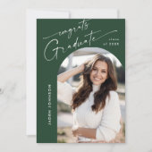 Moderne minimalistische 2 FOTO-graduatiepartij Kaart (Voorkant)