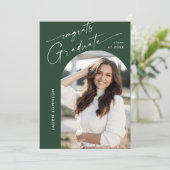 Moderne minimalistische 2 FOTO-graduatiepartij Kaart (Staand voorkant)