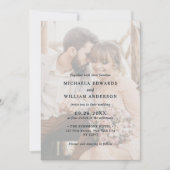 Moderne minimalistische 2-foto huwelijksuitnodigin kaart (Voorkant)