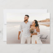 Moderne minimalistische 2 foto's Dank u Bedankkaart (Voorkant)