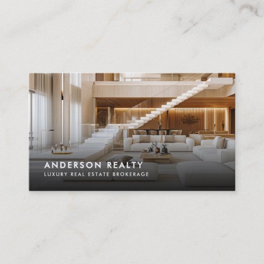 Moderne minimalistische 2 foto's QR-code en social Visitekaartje (Voorkant)