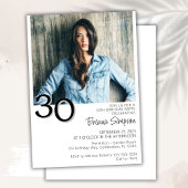 Moderne minimalistische 30e verjaardag kaart