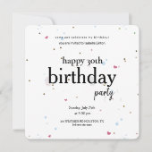 Moderne Minimalistische 30e Verjaardagsfeest, 30e  Kaart (Voorkant)