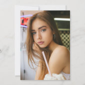 Moderne minimalistische 30e verjaardagsfeestje kaart (Achterkant)