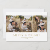 Moderne Minimalistische 3 Foto Kaart (Voorkant)