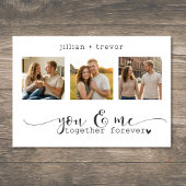 Moderne Minimalistische 3 Foto Script Collage Brui Save The Date
