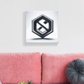 Moderne Minimalistische 3D Hexagonaal Kunst - Abst Canvas Afdruk (Insitu (Woonkamer))
